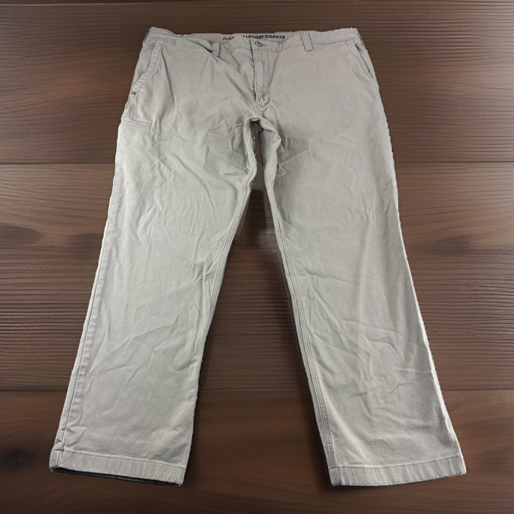 Duluth Trading Flex Ballroom Khakis Mens 42x30 Slim Fit Stretch Workwear Pants
